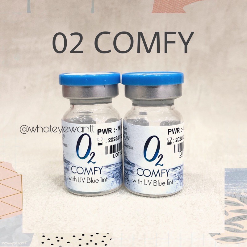 Softlens Bening O2 Comfy Clear Tahunan READY MINUS TINGGI