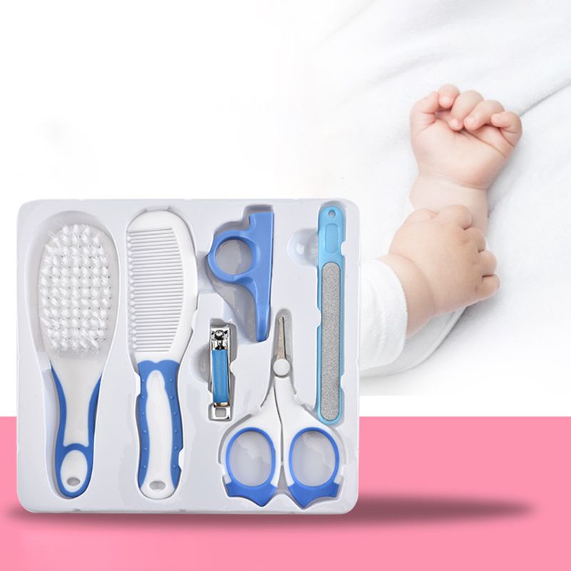 Mary 6pcs / Set Sisir + Sikat + Gunting Kuku + Gunting Kuku + Sisir Untuk Bayi Newborn