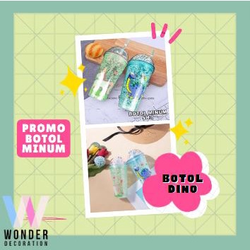 Botol Dino Termurah Botol Viral Botol Anak Botol Tumblr Dinosaurus Botol Tumblr Glitter Dino Botol Tumblr -Wonderdekorasi