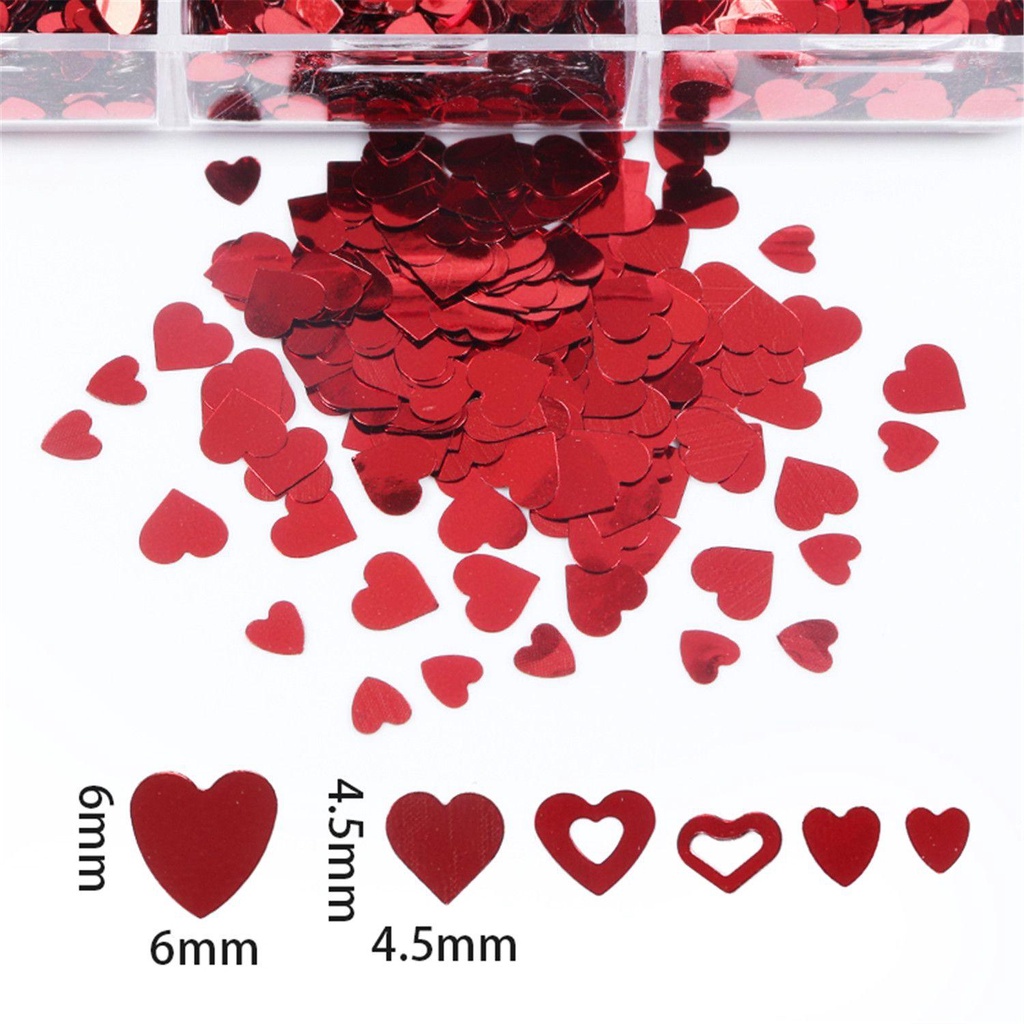 R-flower Nail Art Sequin New Shiny Valentine Day Decals