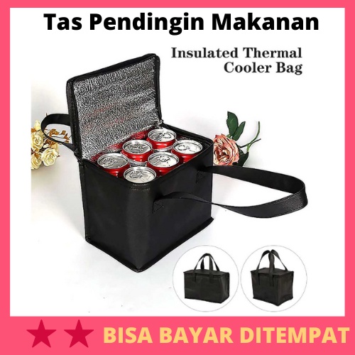 Tas Pendingin Makanan Cooler Bag Thermal Insulated Bag / Tas Box Tempat Wasdah Cool Cooler Coler Coller Bag Box Pendingin Makanan Minuman Asi Botol Es Kaleng Batu Krim Ice Cream Frozed Food Daging Ikan Mobil Camping Portable Portabel Waterproof Mini Kotak