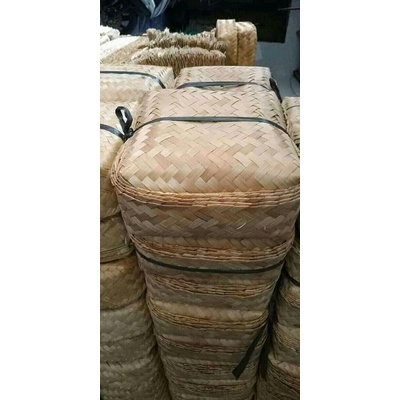 

HALODUL [ SEPASANG 2 PCS ] BESEK BAMBU NATURAL | BESEK HAMPERS CATERING UKURAN 20 X 20 CM BS 7 PWR
