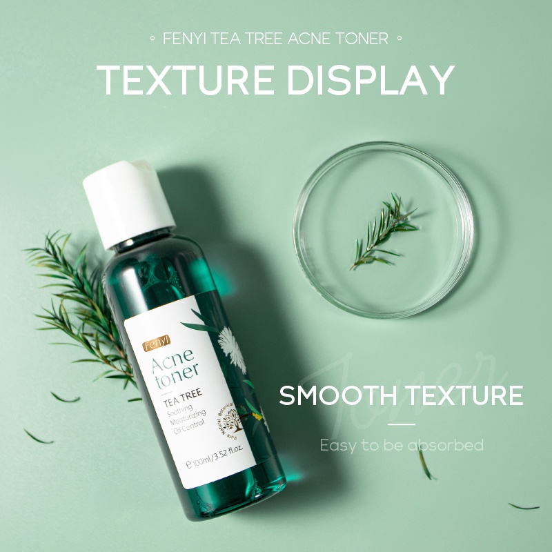 Fenyi Tea Tree Toner Menghilangkan Jerawat Memperbaiki Kemerahan Mengontrol Minyak Melembapkan 100ml