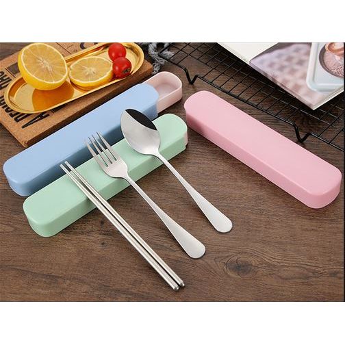 Sendok Set Stainless steel sendok garpu Sumpit alat makan set