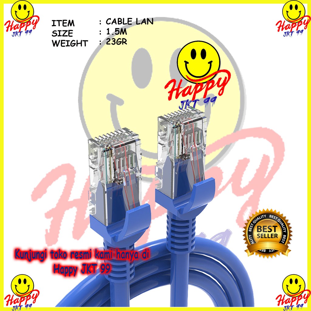 [ HAPPY JKT 99 ] KABEL LAN UTP 1.5M 1.5 M CAT5 CAT 5 METER