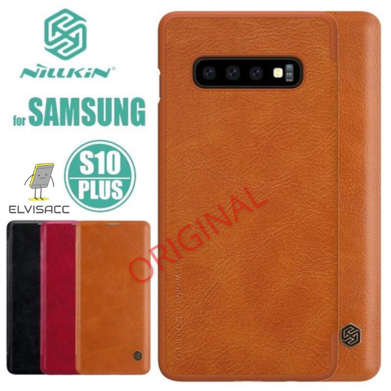 SAMSUNG GALAXY S10 PLUS NILLKIN QIN LEATHER CASE ORIGINAL