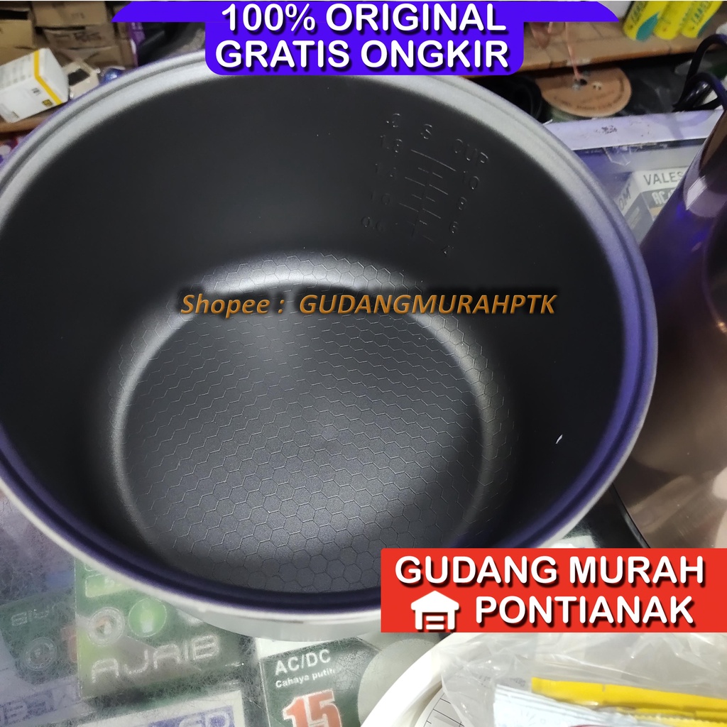 Ricecooker ANTI LENGKET Miyako bahan NANOAL 508 SBC 1,8liter Magicom mejikom pemasak nasi penanak Ricecooker