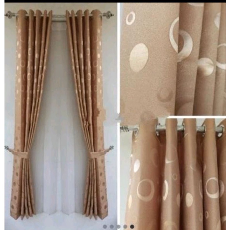 Gorden Jendela Panjang 2 Meter Gorden Pintu Kamar Korden Tengah Ruang Tamu Gorden Motip Polkadot Gor