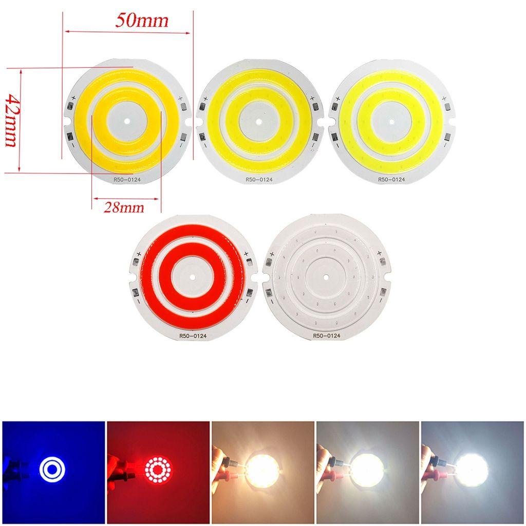 [Elegan] Chip COB 2W DC 3V 4V Double Ring COB Melingkar LED Bulat Hangat/ Dingin/Red/Blue Light COB Lighting