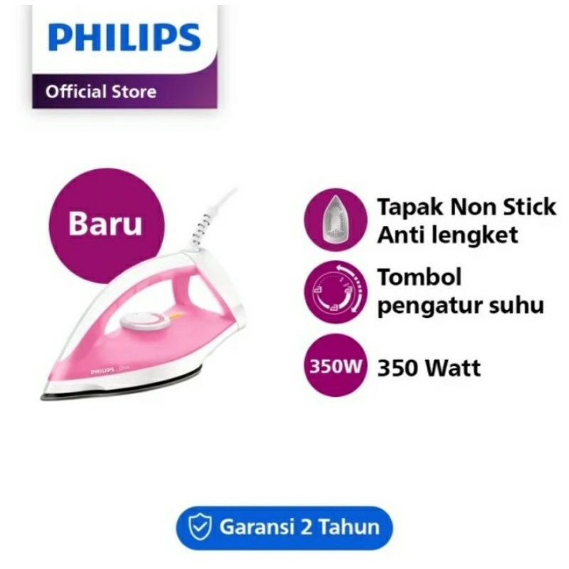 Setrika Philips Diva Dry Iron GC122 Gosokan Philips GC 122 Original Garansi Resmi