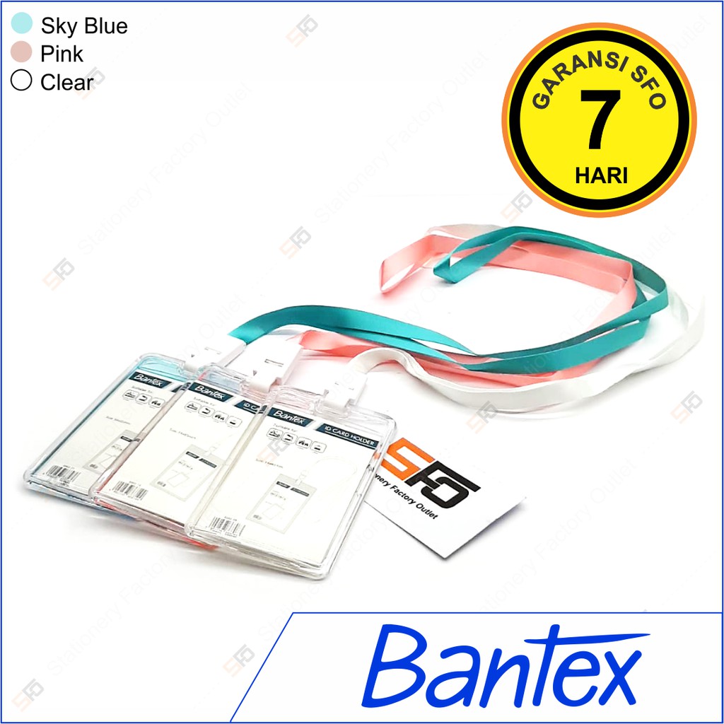 

ID Card Holder Transparant Bantex Potrait + Lanyard 8868 - 54mm x 85mm