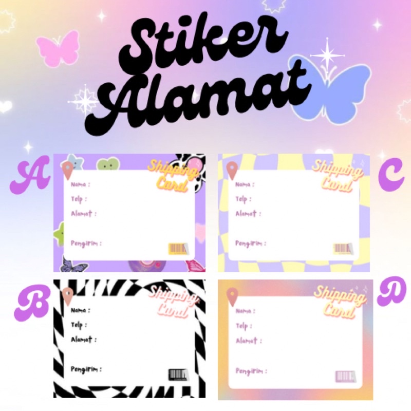 

STIKER ALAMAT / LABEL PENGIRIMAN / SHIPPING LABEL (min. 50 PCS)