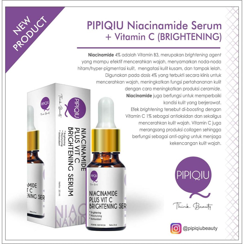 PIPIQIU Serum 20ml BPOM - Peeling Solution AHA BHA PHA / Gold Serum / Hyaluronic Serum/ Niaciamide
