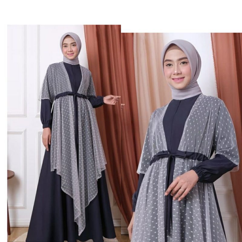 Diva maxy dress tile dot terbaru // gamis mewah tile dot // pearly dress
