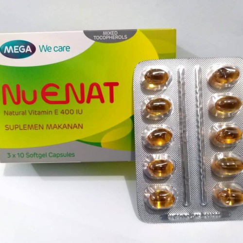 Mega We Care Nu Enat 30 Kapsul Nuenat Natural Vitamin E 400 IU