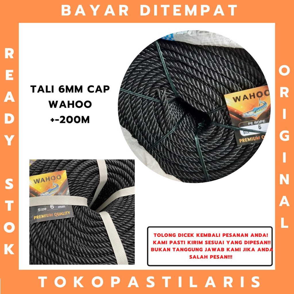 

HenJO Tali Tambang Plastik PE 6mm +-200M