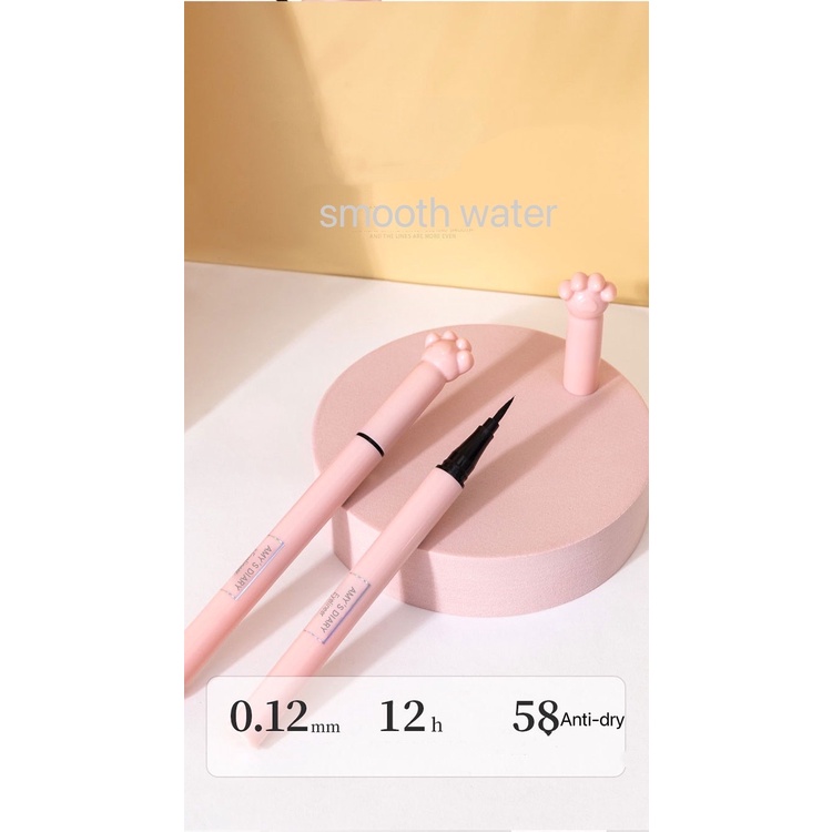 BeautyIsYour [BPOM] Eyeliner Pen Amy's Diary Fine Wear Cat Paw Makeup Waterproof Long-Lasting