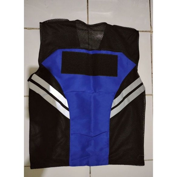 ROMPI SAFETY JUMBO BIRU HITAM BAHAN TASLAN SAMPING JALA