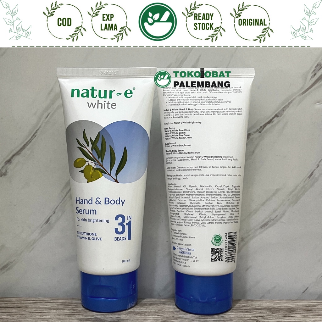 HAND BODY SERUM NATUR-E WHITE BRIGHTENING 180ML LOTION HANDBODY SERUM NATUR E HAND & BODY LOTION