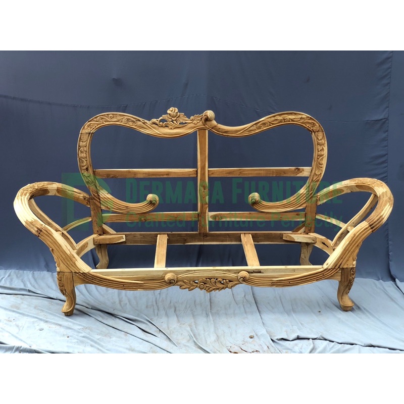 SOFA TAMU KUPU KUPU 3 DUDUKAN KAYU JATI  SOFA KURSI PELAMINAN DEKORASI TERAS RUMAH MAKAN CAFE VILA H