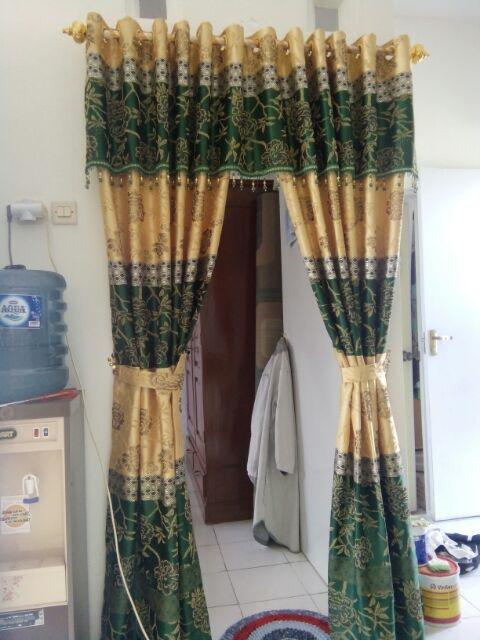 Gordyn Gorden Hordeng Prada (pr) Bunga Garis Emas