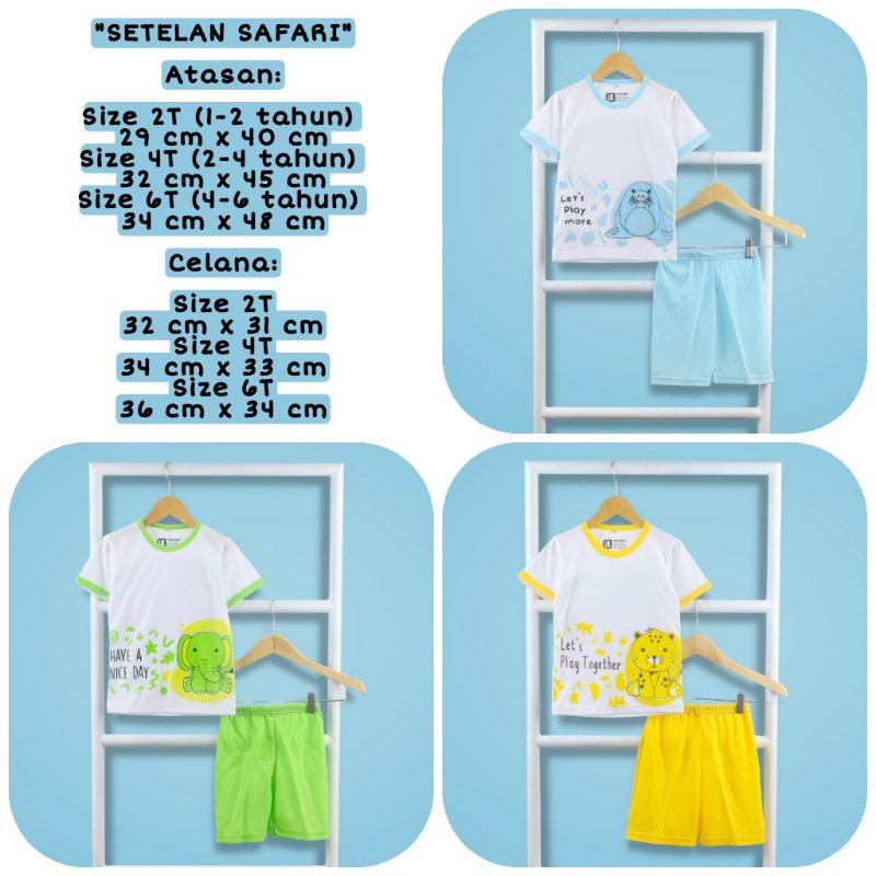 setelan anak safari (combo)