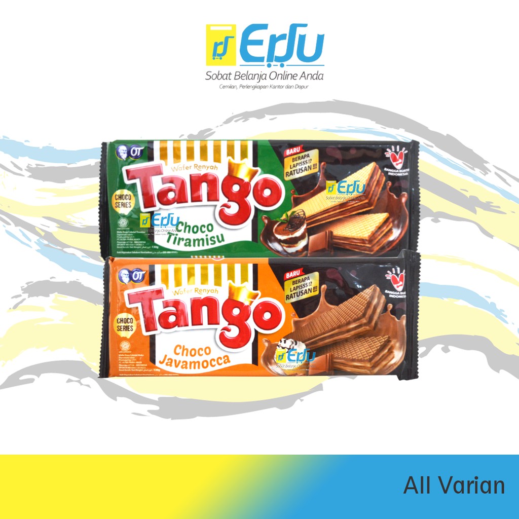 

VARIAN Tango Wafer Choco Series Tiramisu & Java Mocca Kemasan 130gr Halal MUI