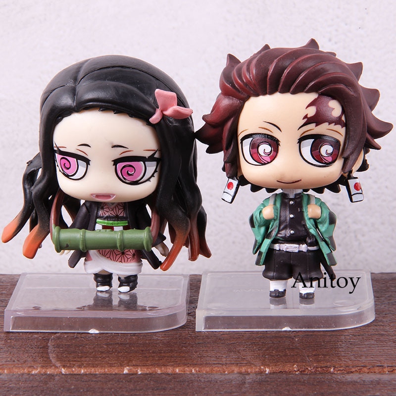 2pcs Set Q Posket Demon Slayer Figures Kimetsu No Yaiba Kamado Tanjirou Kamado Nezuko Figures Toy Shopee Indonesia - kamado tanjiro no uta roblox id