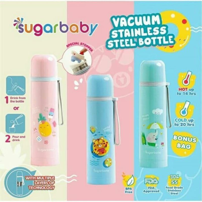 Sugar Baby Vacuum Stainless Steel Bottle 500ml (VSB B 500) TERMOS