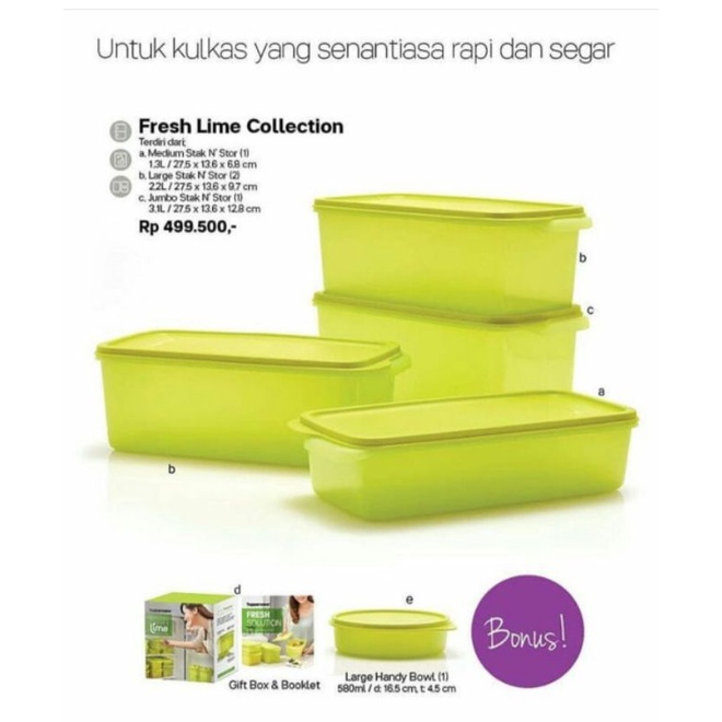 Fresh Lime Tupperware/ wadah makanan multifungsi