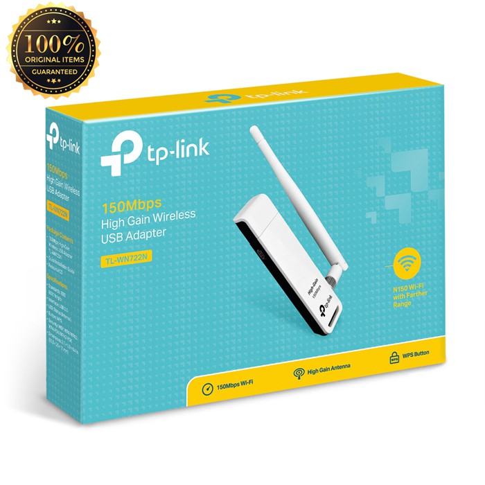 WIRELESS ADAPTER TP LINK TL-WN722N USB WIFI ORIGINAL