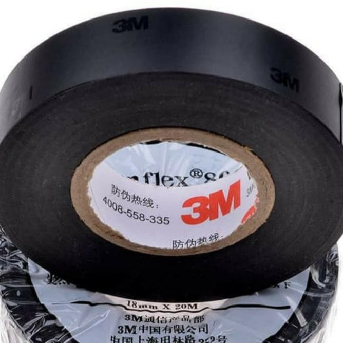 

3M Vinyl Electrical Tape Hitam 2 inc - Isolasi Hitam Vinyl 3M 2 inc