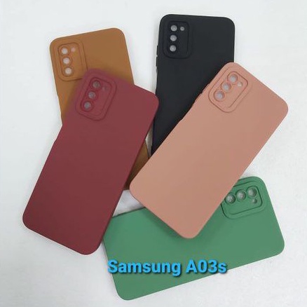 Case Pro Camera Soft Matte With Camera Protector 9D Samsung A02 A03S A03 A03core