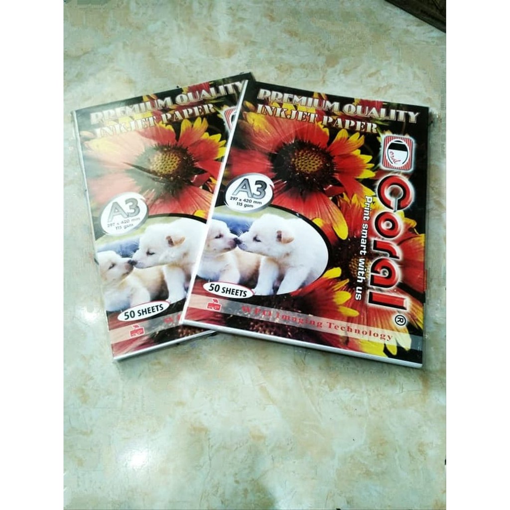 

CORAL INKJET PAPER A3 - ORIGINAL PREMIUM QUALITY