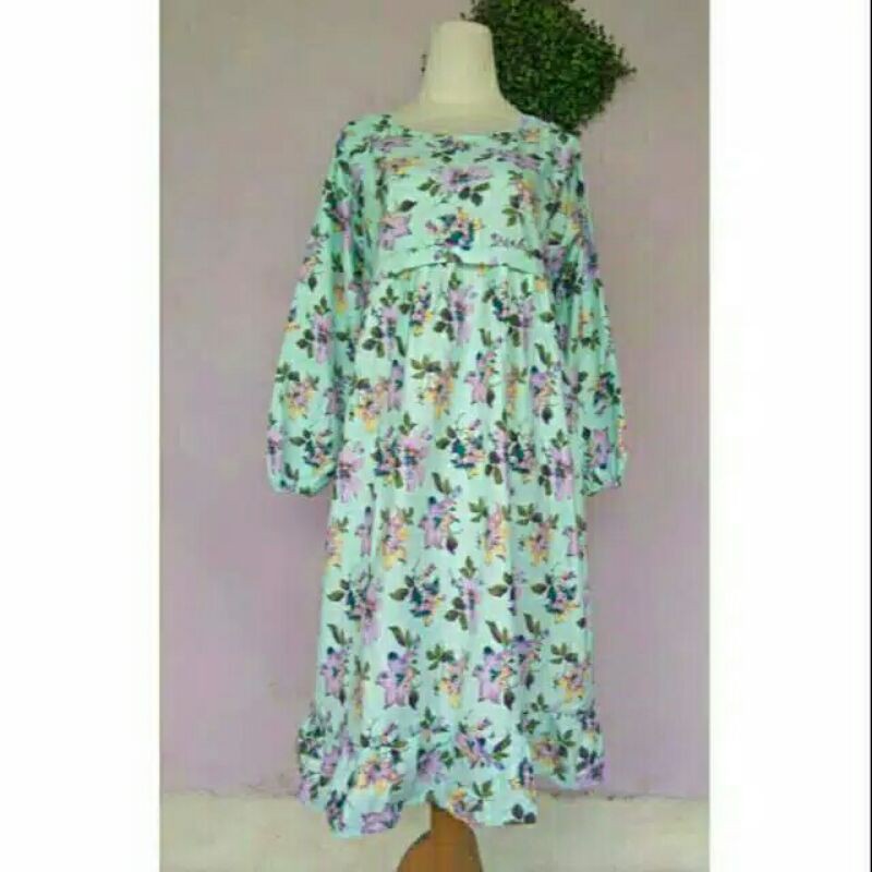 Tunik Katun Tempel Bunga