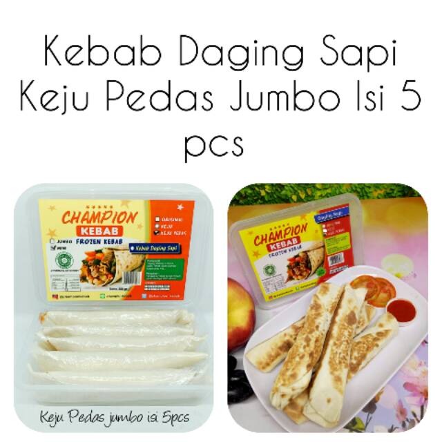 

Kebab Sapi Frozen Keju Pedas Panjang Isi 5 Pcs