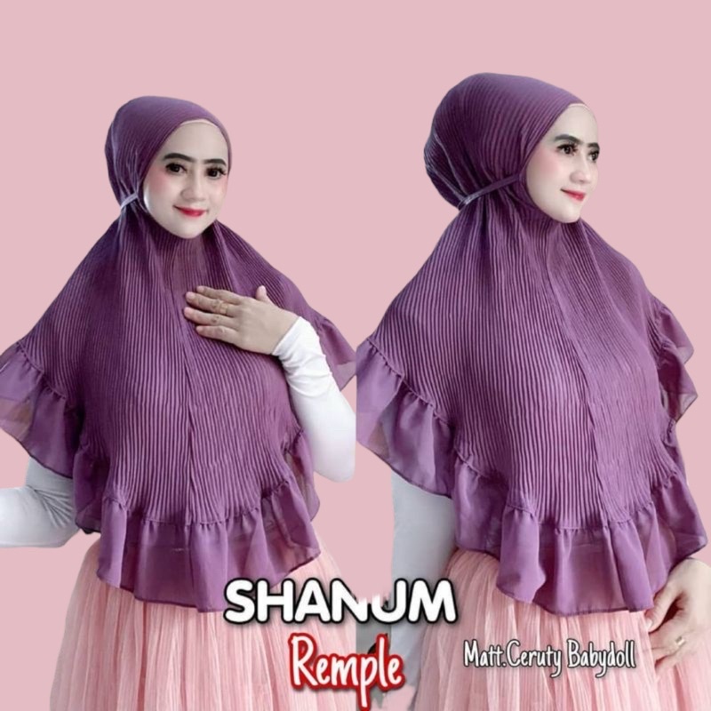 Bergo Maryam Plisket Jumbo Premium –  Hijab instan Jumbo Plisket Lidi Bergo Plisket Kerut