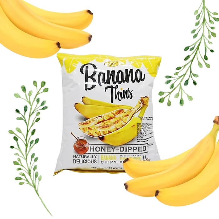 

Leslies Banana Thins Honey Dipped ( Snack Pisang Madu ) 100 Gr
