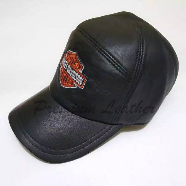 New/Topi/Hat/Topi Pria/ Topi Wadezig "kULIT aSLI" Black Original