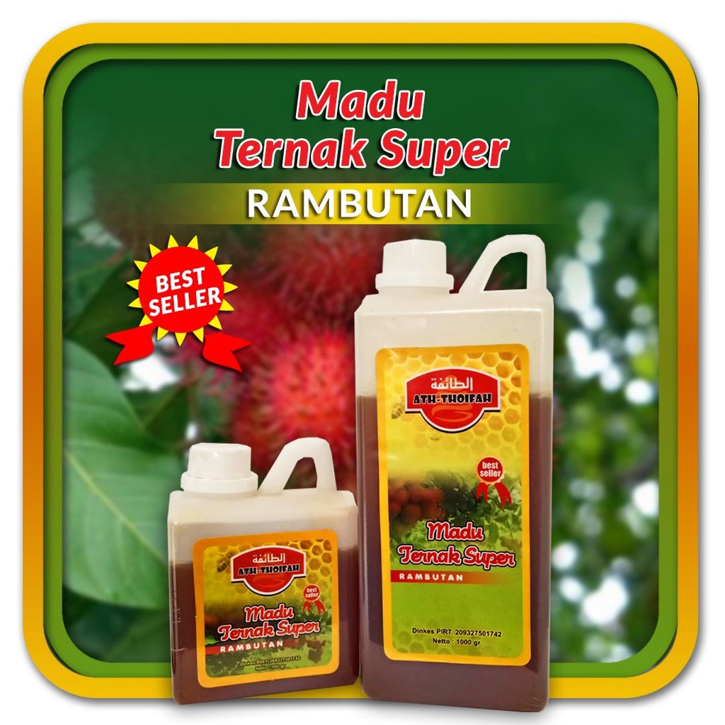 

Madu murni asli dari nektar Rambutan lebah apis melifera 1000g