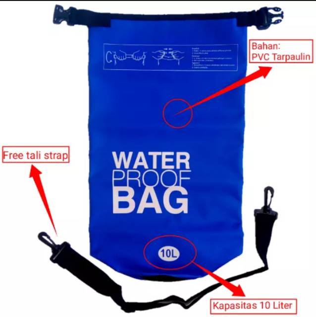 Dry Bag 10 Liter/ Ocean Park Bag 10 L/ Tas Anti air
