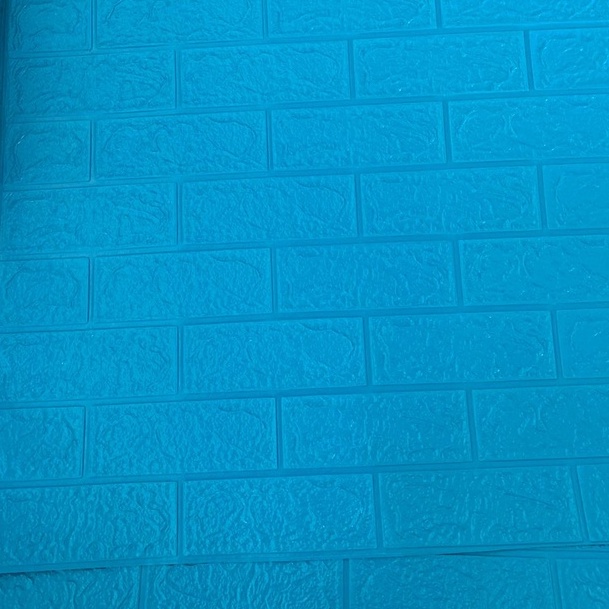 [COD] Wallpaper Dinding Stiker Wallfoam 3D Sticker Waterproof Dekorasi Kamar Rumah Murah-Biru Tua