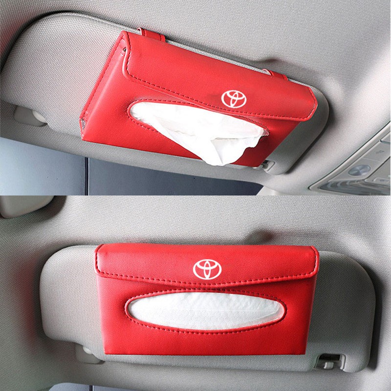 Toyota Kotak Tisu Bahan Kulit Untuk Sun Visor Mobil