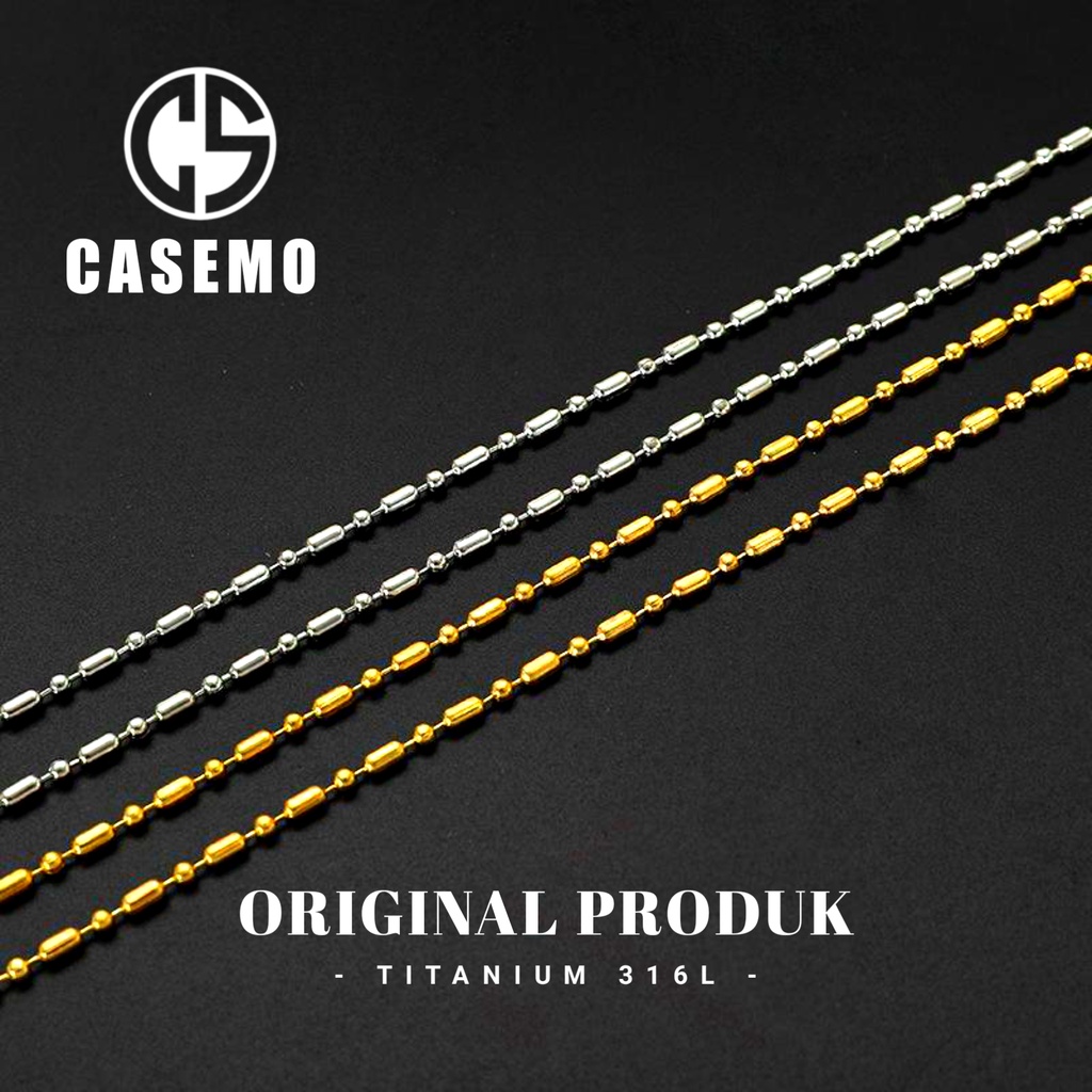 Kalung Rantai Mci Pria Wanita Cowok Cewek Gold Emas Silver Perak Original Titanium 316L Stainless St
