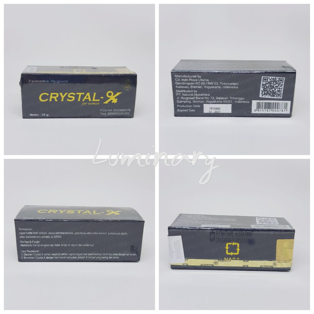 CRYSTAL X / CRYSTAL-X / CRYSTALX NASA ORIGINAL 1000% GARANSI