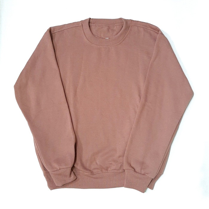 SWEATER CREWNECK BASIC POLOS PRIA WANITA SIZE S M L XL XXL XXXL