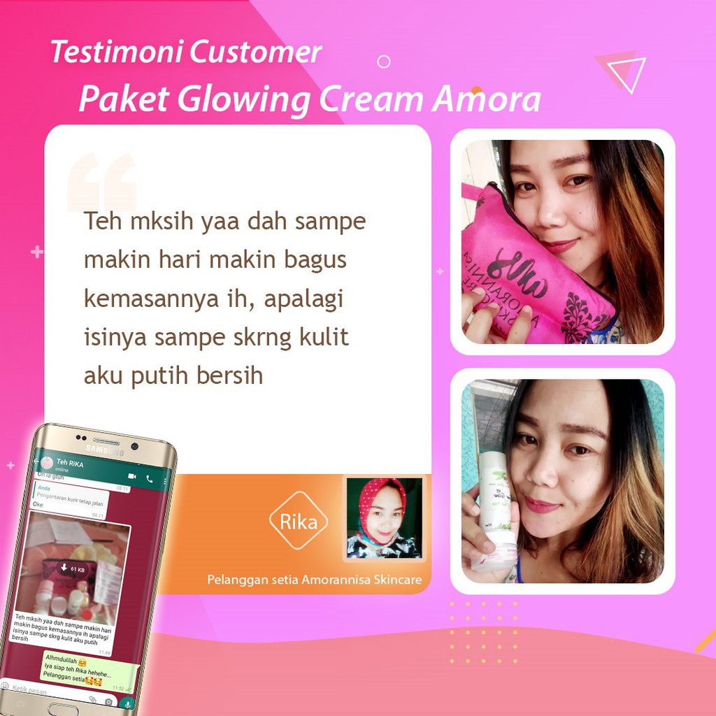 Amora Skincare Paket Pemutih Wajah Glowing Acne Kusam ASC-3