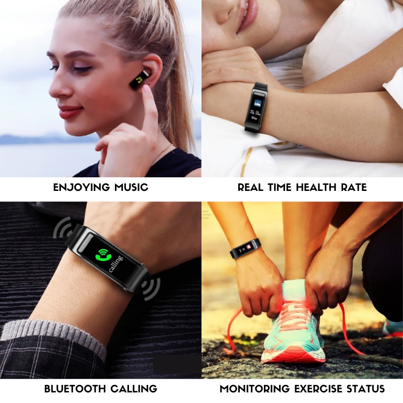 Swopply J181 Jam Tangan Bluetooth Smartwatch Band Earphone Multifungsi