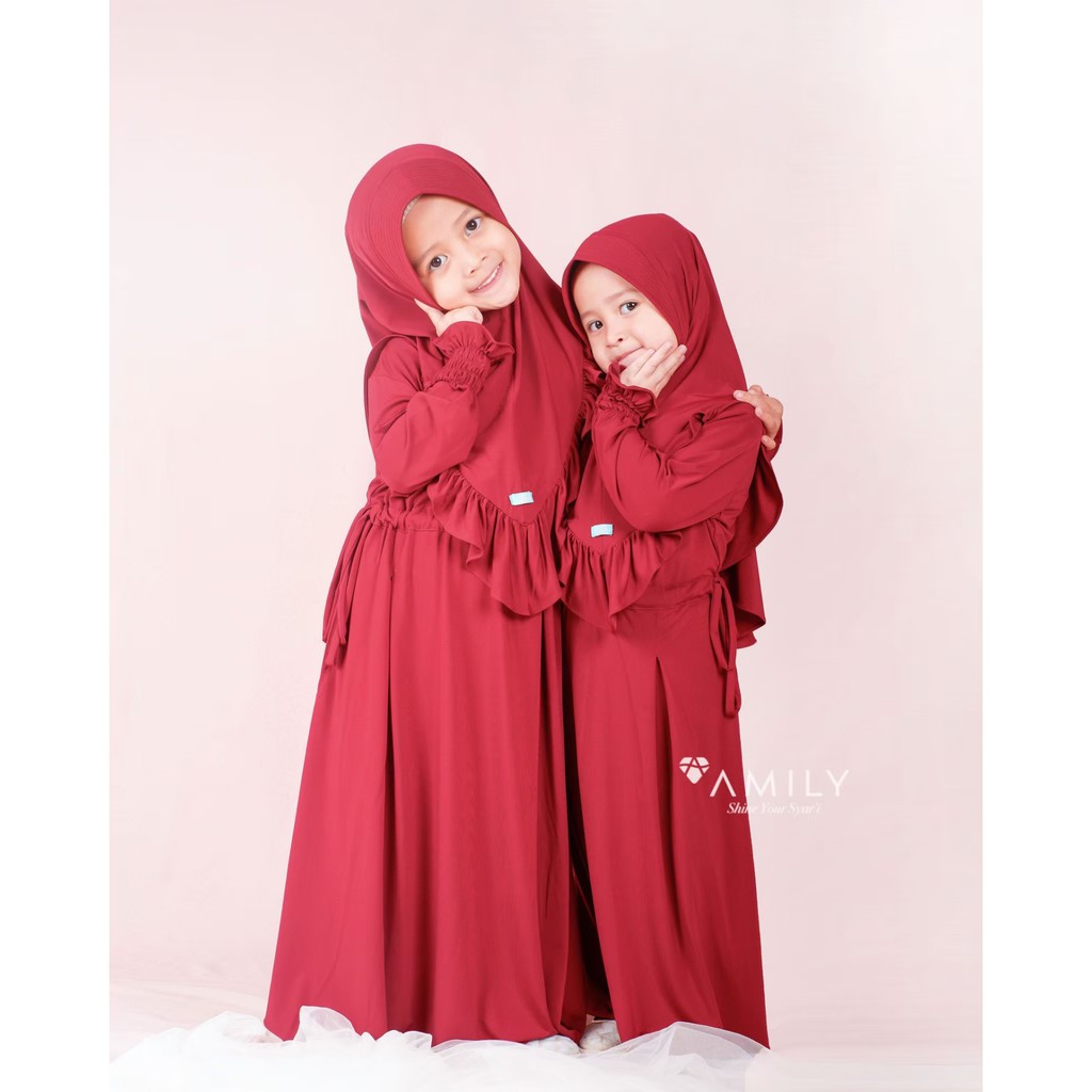 GAMIS ANAK AISY DRESS KIDS by Amily Hijab