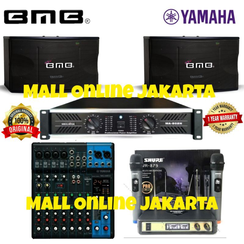 Paket Karaoke Bmb 10 inch Mixer yamaha 10 channel Power